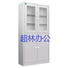 文件柜 平分對開玻璃柜 鐵皮柜 1850x900x390mm （鋼板厚度0.8mm）