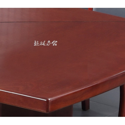 會(huì)議桌長桌貼實(shí)木皮會(huì)議臺(tái)油漆洽談桌接待橢圓條形板式桌簡約現(xiàn)代 3米