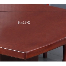 會(huì)議桌長桌貼實(shí)木皮會(huì)議臺(tái)油漆洽談桌接待橢圓條形板式桌簡約現(xiàn)代 3米